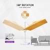 PURPLE LEAF Patio Umbrella White Cantilever Offset Umbrella Square Outdoor Umbrella with 360-degree Rotation for Garden Deck Pool - 4 of 4