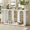 KIGFTSOD Modern and Curved Design Ash Veneer Console Table with Shelf, Suitable for Entryway, Hallway Living Room, Foyer, Corridor - 2 of 4