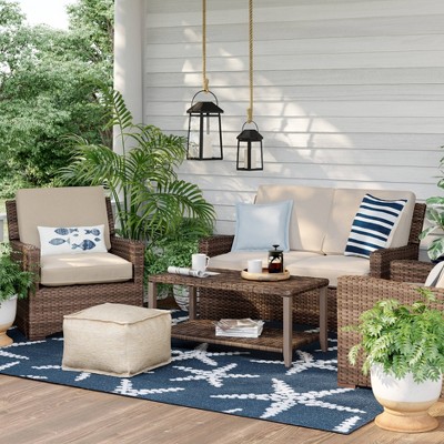 Halsted Wicker Patio Loveseat, Threshold Outdoor Furniture Target