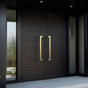 Modern Gold Push Pull Door Handle – Long Stainless Steel Handle for Glass, Shower, Barn, or Wooden Doors – Contemporary Entry Handle for Home - 1 of 4