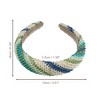 Unique Bargains Women's  Bohemian Style Straw Rattan Sponge Headband Green Orange 2 Pcs - 4 of 4