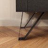 FUFU&GAGA Brown Bookcase Storage Cabinet with Acrylic Doors and Metal Legs - 4 of 4