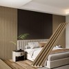 4 Packs 94.5” x 5.7” Solid Wood Panels for Wall, Acoustic Wood Slat Wall Panels for Interior Wall Decor，TV Background, Living Room - 2 of 4