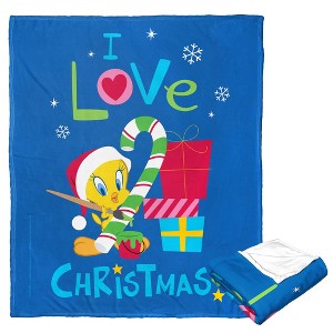 Warner Bros. Looney Tunes I Love Christmas Silk Touch Throw Blanket 50x60 Inches - 1 of 2