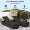 Tangkula Outdoor Chaise Lounge w/ Long Seat Cushion Heavy-Duty Metal Frame - 3 of 4