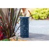 Allsop Solar Lantern 12" Bloom Outdoor Punched Metal LED Luminaria - image 3 of 4