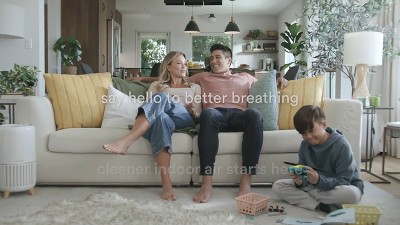White Smart HEPA Air Purifier with UV-C and Voice Control