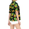 LA LEELA Women's Button Down Blouses Floral Summer Beach Party Colourful Button Up Short Sleeve Vacation Casual Dress Hawaiian Shirts - 3 of 4
