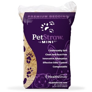 HealthiStraw PetStraw Mini, All-Natural, Multi-length Cut Sustainable Wheat Straw Bedding, Dust-Free, Soft Comfortable, 38 L - 1 of 4