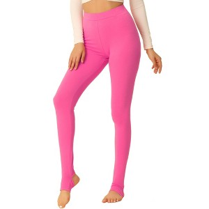 INSPIRE CHIC Women's Elastic Waistband Soft Gym Yoga Cotton Stirrup Pants Leggings - 1 of 4