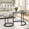 23" Nesting Coffee Tables Set of 2, Round Coffee Table for Living Room, Bedroom - 2 of 4