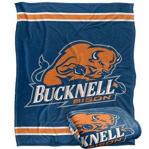 Bucknell University Primary Logo Stripes Silky 50x60 Blanket, 1 Sided - 1 of 4