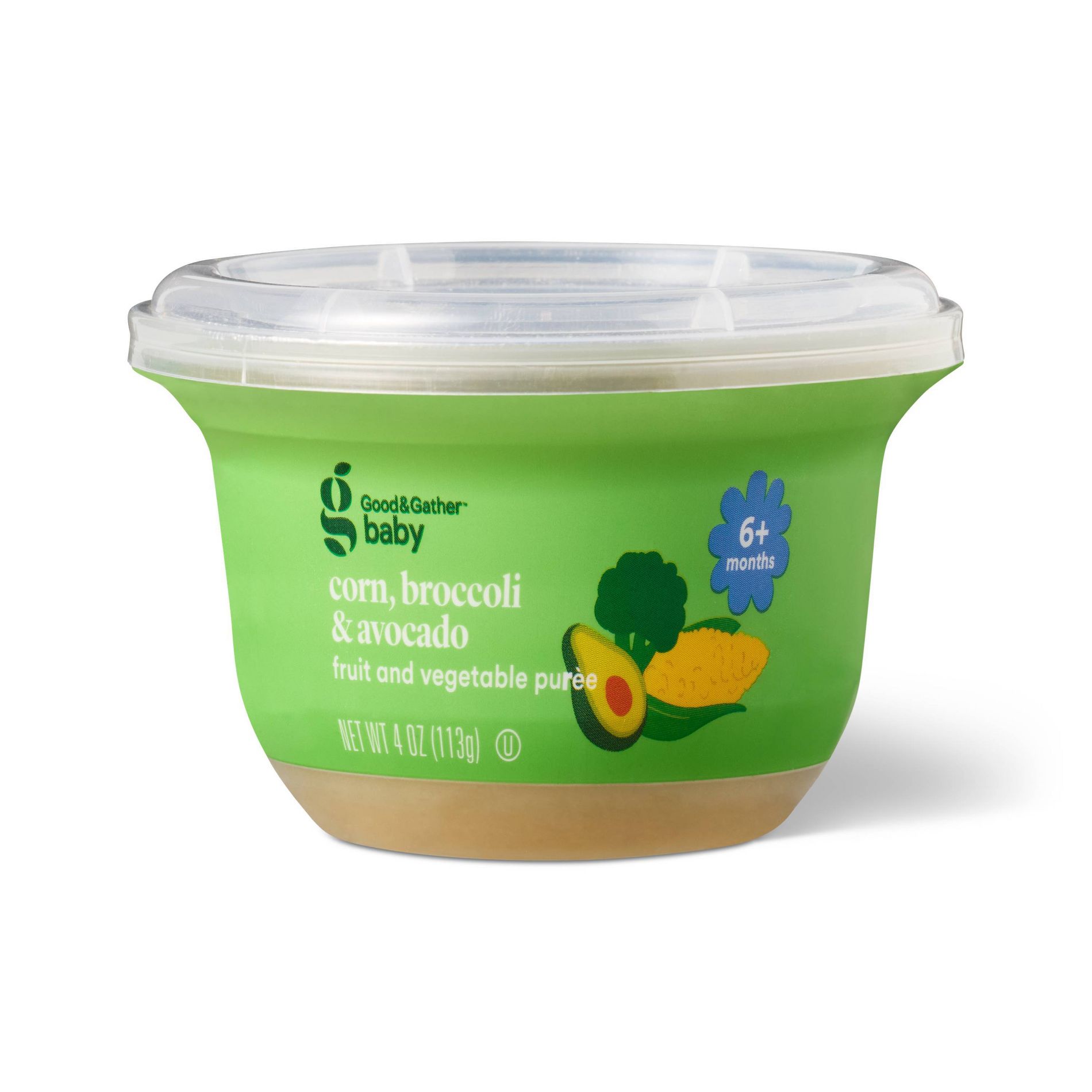 Baby Food Tub- Broccoli Corn & Avocado - 4oz - Good & Gather™