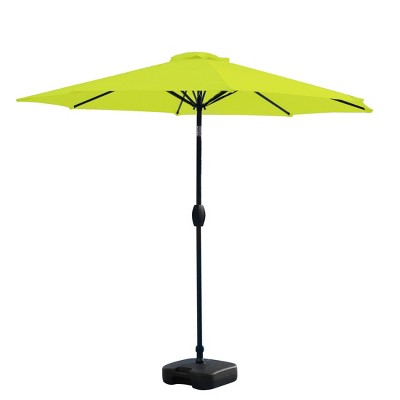 WestinTrends 9 Ft Outdoor Patio Market Table Umbrella with Square Plastic Fillable Base