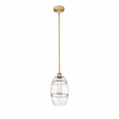 Vaz - 1 Light Stem Hung Mini Pendant In Industrial Style-9.38 Inches Tall and 8 Inches Wide