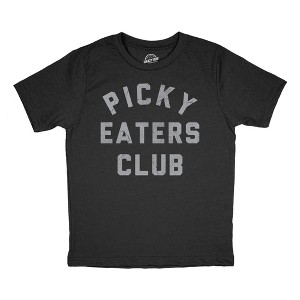 Youth Funny T Shirts Picky Eaters Club Sarcastic Food Graphic Novelty Tee For Kids - Crazy Dog Youth T Shirt - 1 of 4