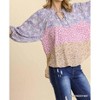 Women's Mixed Colorblock Print Top - umgee - 4 of 4