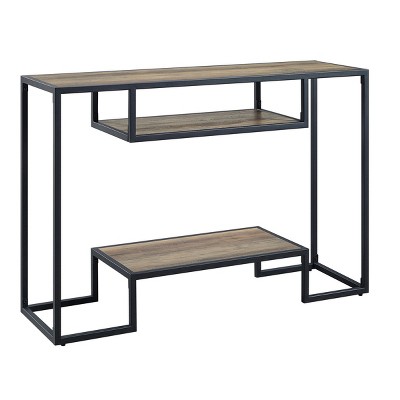 Syemin Console Tables 43" Modern Gold Console Table Narrow Entryway Table Slim Sofa Table Hallway Entryway Console Table, Beige, 48.5"*14.5"*30.5"