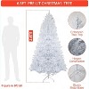 TackView 6.5 Ft Prelit Artificial Christmas Tree, Xmas Tree with 250 Warm White LED Lights & 818 Branch, Xmas Decoration for Living Room, White - 3 of 4