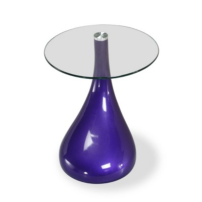 Lava Accent Table Abs and Glass Top - Manhattan Comfort