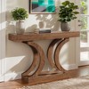 Hommoo 43.3" Curved-Leg Console Table, Unique Sofa Table for Behind Couch - 3 of 4