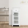 Teamson Home Connor Floor Cabinet with Adjustable Shelf and Drawer, White - 3 of 4