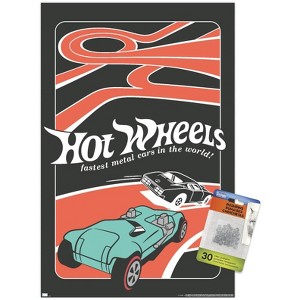 Trends International Mattel Hot Wheels - Red Minimalist Unframed Wall Poster Prints - 1 of 4