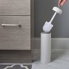 ELLE DECOR Modern Metal Toilet Bowl Brush with Speckles White : Microfiber, Machine Washable, Non-Slip Backing - 4 of 4