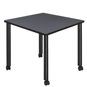 Kee Square Breakroom Dining Table with Mobile Legs - Regency - 1 of 4