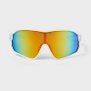 Pride Adult Visor Shield Rainbow Mirrored Sunglasses - 2 of 4