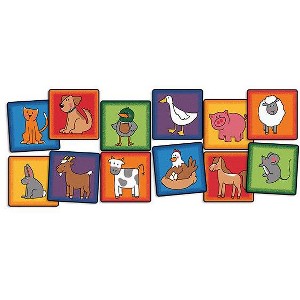 Carpets for Kids PLUS Farm Animal Seating Learning Rug Squares Kit Set of 12, 16" - 1 of 4