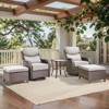 POCASSY Outdoor Swivel Rocker Patio Swivel Chairs Set of 2, 6" Thick Cushions All Weather Brown Wicker Swivel Glider Chairs with High Back for Porch - 3 of 4
