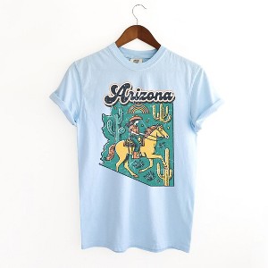 Simply Sage Market Women's Arizona State Cowgirl Short Sleeve Garment Dyed Tee - 1 of 3