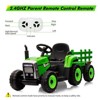 12V Kids Ride On Tractor with Trailer, Dual Motors, 3-Gear Shift, 7 Led Headlights, and Mp3 Player - Ride-On Toy for Toddlers Ages 3+ - 3 of 4