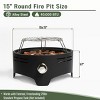 Kumasinova 15" Propane Tabletop Fire Pit,40000 BTU Rectangular/Round Steel Firepit with Stainless Steel Burner for Backyard and Patio,Easy to Clean - 3 of 4