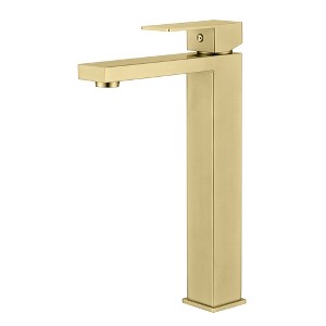 SUMERAIN Brushed Gold Vessel Sink Faucet Single Hole Single Handle Stainless Steel 304 Vanity Faucet - 1 of 4