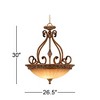 Kathy Ireland Sterling Estate Golden Bronze Pendant Chandelier 26 1/2" Wide Rustic Champagne Bowl Shade 3-Light Fixture for Dining Room Kitchen Island - 4 of 4