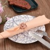 Unique Bargains Alloy Decorative Wear Resistance Hollow Out Flower Shape Napkin Rings 8 Pcs - 4 of 4