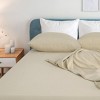 PiccoCasa 110gsm 1 Flat Sheet 1 Fitted Sheet and 2 Pillowcases Bed Sheet Set 4 Pcs - 4 of 4