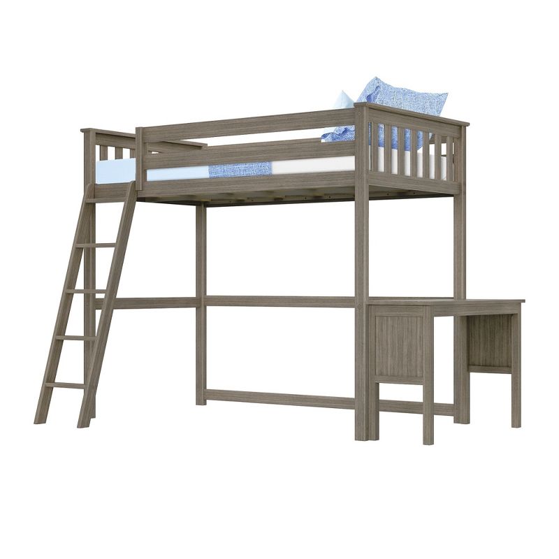 Max & Lily Twin-Size High Loft Bed with Desk, 1 of 7