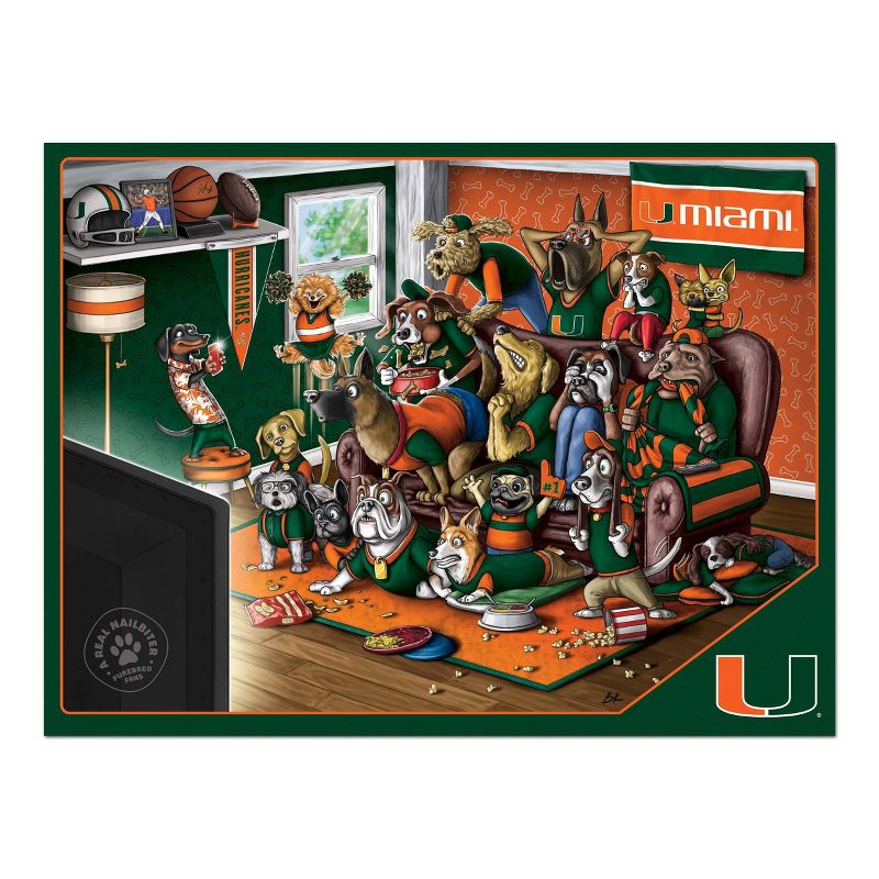 NCAA Miami Hurricanes Purebred Fans &#39;A Real Nailbiter&#39; Puzzle - 500pc, 3 of 4