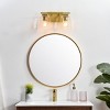 Elegant Lighting Merrick 2 light Brass and Clear Bath Sconce - 3 of 4