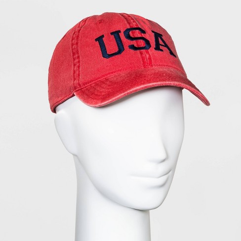 Mighty Fine Adult Usa Baseball Cap Red Target