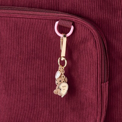 Брелоки Art Class Girls' BFF Teddy Bear Bag Charm with Broken Hearts 2ct - art class™ Brown — фото 3