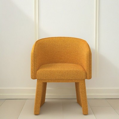 ROOMTEC Accent Arm Chair, Minimalist Style Leisure Backrest Chair, Living Room Barrel Chair, for Bedroom, Office