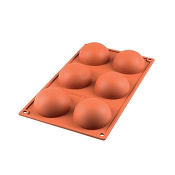 Silikomart SF170 SiliconFLEX 6-Compartment Donuts Silicone Baking Mold - 2  15/16 x 2 15/16 x 1 1/8 Cavities