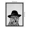 Kate & Laurel All Things Decor 18"x24" Sylvie Minimalist Wolf Woody Hutson Framed Canvas by Simon Te of Tai Print Black - 2 of 4