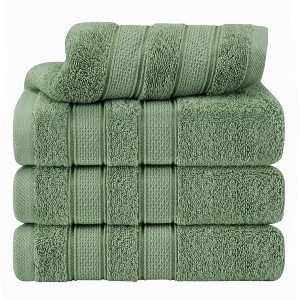 American Soft Linen 4 Piece 100% Cotton 16x28" Salem Hand Towel Set - 1 of 4