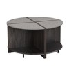 VYNXARIA Industrial 4-Piece Round Coffee Table with Storage - Stylish & Space-Saving - 3 of 4