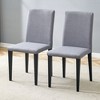 Grungis Linen Armless Kitchen Chair Set of 4,Upholstered Dining Chairs with High Backrest for Dining Room,Kitchen - 2 of 4